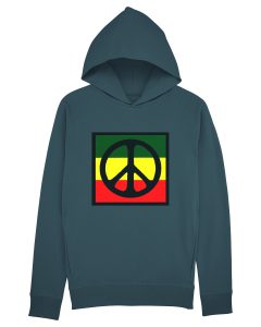 Peace and love rasta flag hoodie